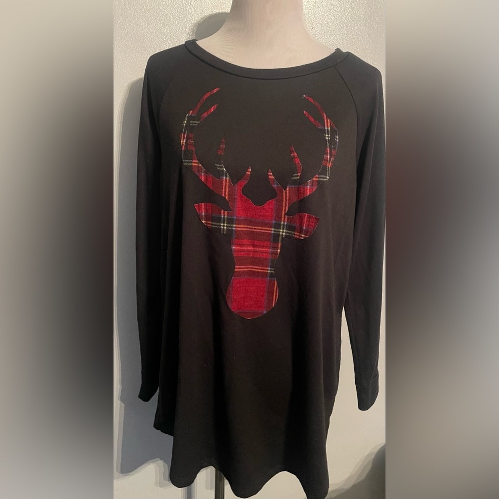 First Look Plaid Reindeer